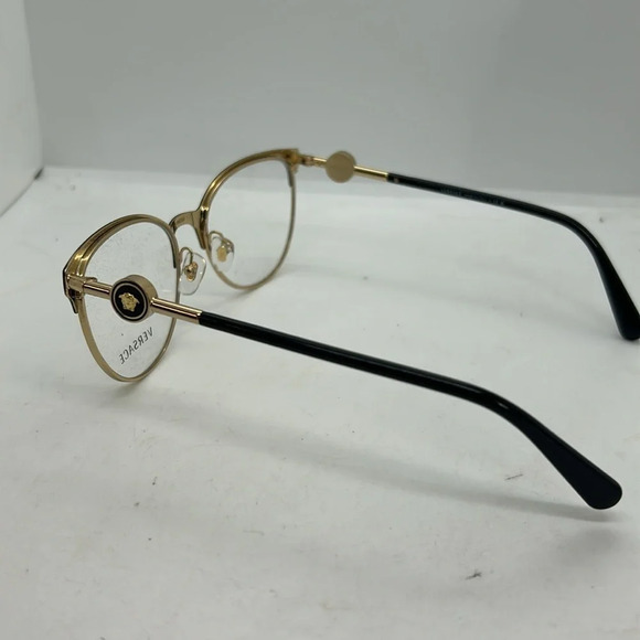 VERSACE VE1271 Eyeglasses Frames Case RXable 1443 Black/Gold NWT - Picture 5 of 10
